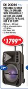 Dixon Portable 12" Trolley Speaker F-12L 