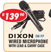 Dixon Wired Microphone With Lead & Carry Case DM-11P