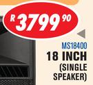 DXN Pro 18 Inch (Single Speaker) 1000W Active DJ  Speakers With Integrated Handle & Wheels MS18400