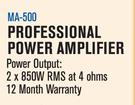 DXN Pro Professional Power Amplifier MA-500