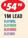 Dixon XLR Audio Leads Male To Female (24AWG/OD 6mm) 1M LEAD