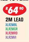  Dixon XLR Audio Leads Male To Female (24AWG/OD 6mm) 2M LEAD