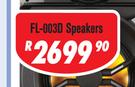 Dixon Dual 12" Stereo Speakers Pair With Multi Colour LED Lightshow FL-003D
