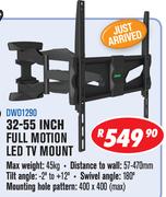 32-55 Inch Full Motion LED TV Mount DWD1290A 