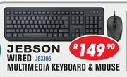 Jebson Wired Multimedia Keyboard & Mouse JBX106