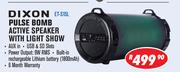 Dixon Pulse Bomb Active Speaker With Light Show ET-S15L