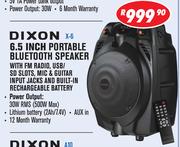 Dixon 6.5 Inch Portable Bluetooth Speaker X-6