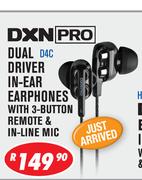 Dixon Dual Driver In Earphones With 3 Button Remote & In Line Mic D4C