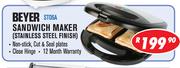 Beyer Sandwich Maker (Stainless Steel Finish) ST06A