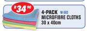 4 Pack Microfibre Cloths M-503-30 x 40cm