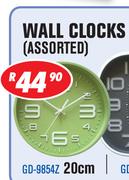 Wall Clock 20cm Assorted GD-9854Z