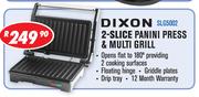 Dixon 2-Slice Panini Press & Multi Grill SLG5002