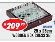 25 x 25cm Wooden Box Chess Set 115007M
