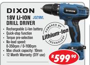 Dixon 18V Li-Ion Drill Driver JOZ18VL