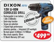 Dixon 12V Li-Ion Cordless Drill JOZ12LI