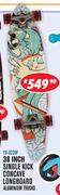 Rippa 38 Inch Single Kick Concave Long Board Aluminium Trucks