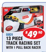 Track Racing Set 13 Piece With 1 Pull Back Racer
