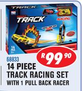Track Racing Set 14 Piece With 1 Pull Back Racer