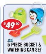 Bucket & Watering Can Set-5 Piece 