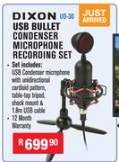 Dixon USB Bullet Condenser Microphone Recording Set UD-30