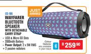 Dixon Wayfarer Rechargeable Bluetooth Speaker With FM Radio With Detachable Carry Strap OS-186