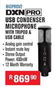 DXN Pro USB Condenser Microphone With Tripod & USB Cable BIGPROV2