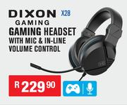 Dixon Gaming Headset With Mic & In Line Volume Control X28