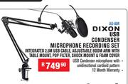 Dixon USB Condenser Microphone Recording Set AU-A04