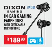 Dixon Gaming In Ear Gaming Earphones With Detachable Microphone EP1245