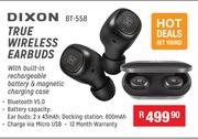 Dixon True Wireless Earbuds With Built In Rechargeable Battery & Magnetic Charging Case BT-558
