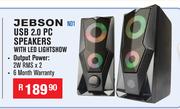 Jebson USB 2.0 PC Speakers With LED Lightshow N01