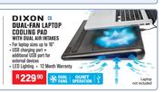 Dixon Dual Fan Laptop Cooling Pad With Dual Air Intakes C6
