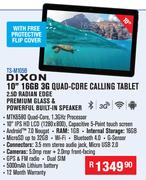 Dixon 10" 16GB 3G Quad Core Calling Tablet With Free Protective Flip Cover TS-M105B