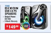 Dixon USB 2.0 PC Speakers TITAN2