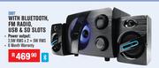 Dixon 2.1 Ch Multimedia Speaker Systems With Subwoofer & 2 Speakers S6BT