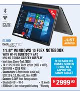 Galactic 11.6" Windows 10 Flex Notebook With WiFi,Bluetooth & IPS HD Touch Screen Display ITL1106Y