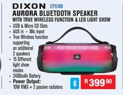 Dixon Aurora Bluetooth Speaker With True Wireless Function & LED Light Show EPS186