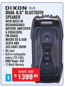 Dixon Dual 6.5" Bluetooth Speaker CK-26