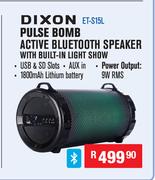 Dixon Pulse Bomb Active Bluetooth Speaker With Built In light Show ET-S15L