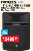 DXN PRO 18" DJ/PA Speaker(Single) HYQ18P