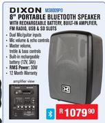 Dixon 8" Portable Bluetooth Speaker MS8009P0
