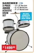 Sanchez 3 Piece Junior Acoustic Drum Set E-700A