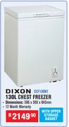Dixon 130Ltr Chest Freezer DCF130W1