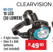 Clearvision 10 LED (30 Lumen) Headlight MX-D101