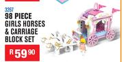 98 Piece Girls Horses & Carriage Block Set 3267