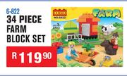 34 Piece Farm Block Set 6-822