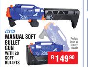 Manual Soft Bullet Gun With 20 Soft Bullets ZC7102