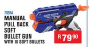 Manual Pull Back Soft Bullet Gun With 10 Soft Bullets 7036A