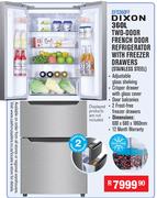 Dixon 360Ltr Two Door French Door Refrigerator With Freezer Drawers(Stainless Steel) DFD360FF