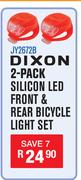 Dixon 2 Pack Silicon LED Front & Rear Bicycle Light Set JY267B